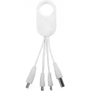 Kabel do ładowania z końcówką USB typu C 4w1 Troup, biały