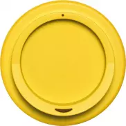 Kubek termiczny z serii Americano® o pojemności 350 ml z uchwytem, czarny, żółty