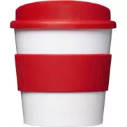 Kubek z serii Americano® Primo o pojemności 250 ml z uchwytem, biały, czerwony