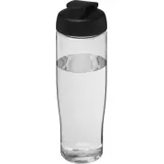Bidon H2O Tempo® o pojemności 700 ml z wieczkiem zaciskowym, biały, czarny