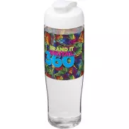 Bidon H2O Tempo® o pojemności 700 ml z wieczkiem zaciskowym, biały, biały