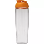 Bidon H2O Tempo® o pojemności 700 ml z wieczkiem zaciskowym, biały, pomarańczowy