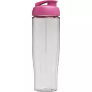 Bidon H2O Tempo® o pojemności 700 ml z wieczkiem zaciskowym, biały, różowy