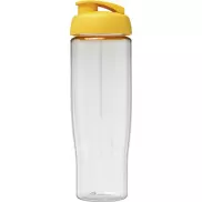 Bidon H2O Tempo® o pojemności 700 ml z wieczkiem zaciskowym, biały, żółty