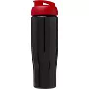 Bidon H2O Tempo® o pojemności 700 ml z wieczkiem zaciskowym, czarny, czerwony