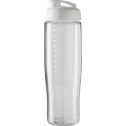 Bidon H2O Tempo® o pojemności 700 ml z wieczkiem zaciskowym zmożliwością przyrządzania wody smakowej, biały, biały