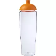 Bidon H2O Tempo® o pojemności 700 ml z wypukłym wieczkiem, biały, pomarańczowy