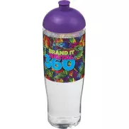 Bidon H2O Tempo® o pojemności 700 ml z wypukłym wieczkiem, biały, fioletowy