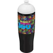 Bidon H2O Tempo® o pojemności 700 ml z wypukłym wieczkiem, czarny, biały