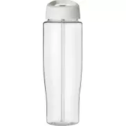 Bidon H2O Tempo® o pojemności 700 ml z wieczkiem z słomką, biały, biały