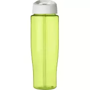 Bidon H2O Tempo® o pojemności 700 ml z wieczkiem z słomką, zielony, biały