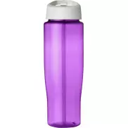 Bidon H2O Tempo® o pojemności 700 ml z wieczkiem z słomką, fioletowy, biały