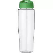 Bidon H2O Tempo® o pojemności 700 ml z wieczkiem z słomką, biały, zielony