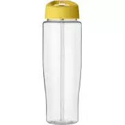 Bidon H2O Tempo® o pojemności 700 ml z wieczkiem z słomką, biały, żółty
