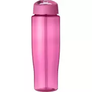 Bidon H2O Tempo® o pojemności 700 ml z wieczkiem z słomką, różowy