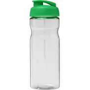 Bidon H2O Base® o pojemności 650 ml z wieczkiem zaciskowym, biały, zielony