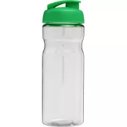 Bidon H2O Base® o pojemności 650 ml z wieczkiem zaciskowym, biały, zielony