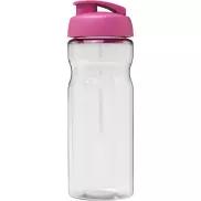 Bidon H2O Base® o pojemności 650 ml z wieczkiem zaciskowym, biały, różowy