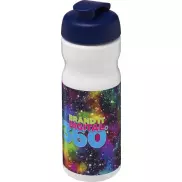 Bidon H2O Base® o pojemności 650 ml z wieczkiem zaciskowym, biały, niebieski