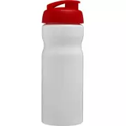 Bidon H2O Base® o pojemności 650 ml z wieczkiem zaciskowym, biały, czerwony