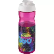 Bidon H2O Base® o pojemności 650 ml z wieczkiem zaciskowym, różowy, biały