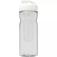 Bidon H2O Base® z wieczkiem na zacisk o pojemności 650 ml zmożliwością przyrządzania wody smakowej, biały, biały