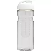 Bidon H2O Base® z wieczkiem na zacisk o pojemności 650 ml zmożliwością przyrządzania wody smakowej, biały, biały