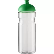 Bidon H2O Base® o pojemności 650 ml z wypukłym wieczkiem, biały, zielony