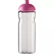 Bidon H2O Base® o pojemności 650 ml z wypukłym wieczkiem, biały, różowy