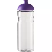 Bidon H2O Base® o pojemności 650 ml z wypukłym wieczkiem, biały, fioletowy