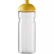 Bidon H2O Base® o pojemności 650 ml z wypukłym wieczkiem, biały, żółty
