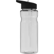Bidon H2O Base® o pojemności 650 ml z wieczkiem z słomką, biały, czarny