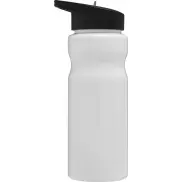 Bidon H2O Base® o pojemności 650 ml z wieczkiem z słomką, biały, czarny