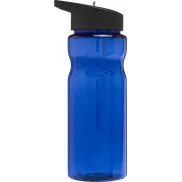 Bidon H2O Base® o pojemności 650 ml z wieczkiem z słomką, niebieski, czarny