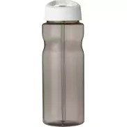 Bidon H2O Base® o pojemności 650 ml z wieczkiem z słomką, szary, biały