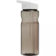 Bidon H2O Base® o pojemności 650 ml z wieczkiem z słomką, szary, biały