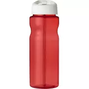 Bidon H2O Base® o pojemności 650 ml z wieczkiem z słomką, czerwony, biały