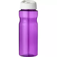 Bidon H2O Base® o pojemności 650 ml z wieczkiem z słomką, fioletowy, biały