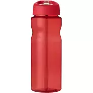 Bidon H2O Base® o pojemności 650 ml z wieczkiem z słomką, czerwony