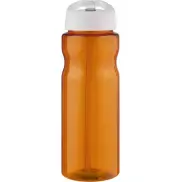 Bidon H2O Base® o pojemności 650 ml z wieczkiem z słomką, pomarańczowy, biały