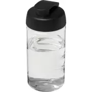 Bidon H2O Bop® o pojemności 500 ml z wieczkiem zaciskowym, biały, czarny
