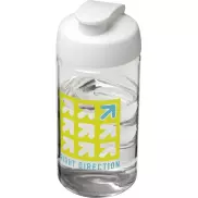 Bidon H2O Bop® o pojemności 500 ml z wieczkiem zaciskowym, biały, biały