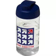 Bidon H2O Bop® o pojemności 500 ml z wieczkiem zaciskowym, biały, niebieski