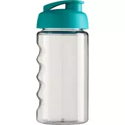 Bidon H2O Bop® o pojemności 500 ml z wieczkiem zaciskowym, biały, niebieski