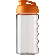 Bidon H2O Bop® o pojemności 500 ml z wieczkiem zaciskowym, biały, pomarańczowy