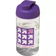 Bidon H2O Bop® o pojemności 500 ml z wieczkiem zaciskowym, biały, fioletowy
