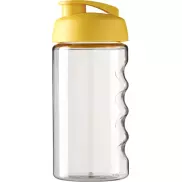 Bidon H2O Bop® o pojemności 500 ml z wieczkiem zaciskowym, biały, żółty