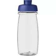 Bidon H2O Pulse® o pojemności 600 ml z wieczkiem zaciskowym, biały, niebieski