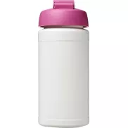 Bidon Baseline® Plus o pojemności 500 ml z wieczkiem zaciskowym, biały, różowy