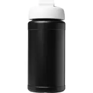 Bidon Baseline® Plus o pojemności 500 ml z wieczkiem zaciskowym, czarny, biały